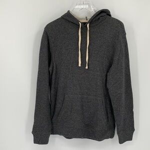 Rails Smith hoodie sweatshirt black charcoal gray stripe women shirt new Small